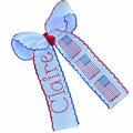 American Flag with Name Hair Bow